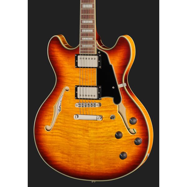 DAngelico Premier DC Dark Iced Tea Burst