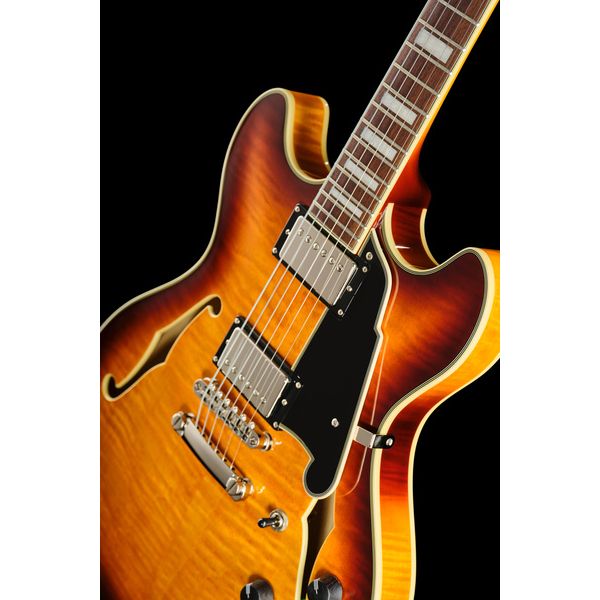 DAngelico Premier DC Dark Iced Tea Burst