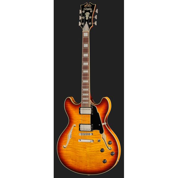 DAngelico Premier DC Dark Iced Tea Burst