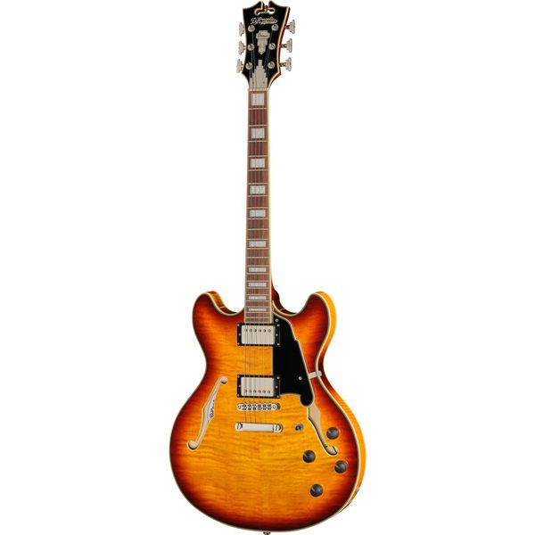 DAngelico Premier DC Dark Iced Tea Burst