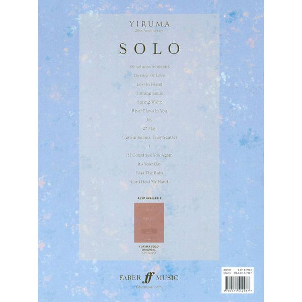 Faber Music Yiruma Solo Easy Piano