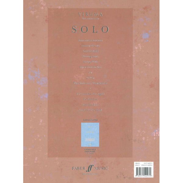 Faber Music Yiruma Solo Original Piano
