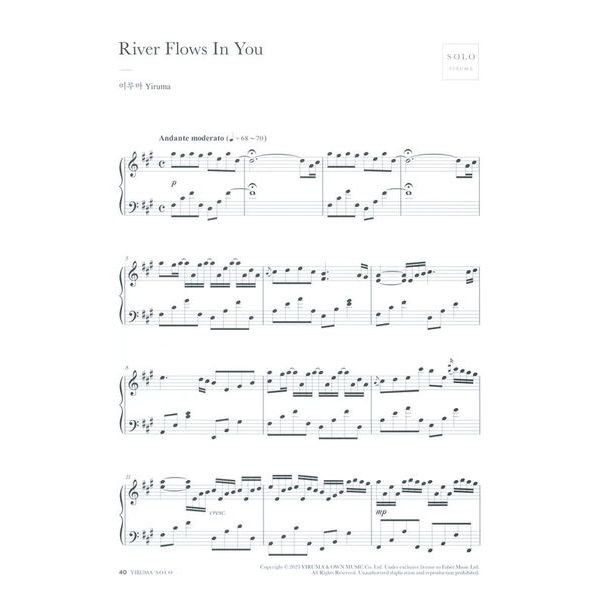 Faber Music Yiruma Solo Original Piano