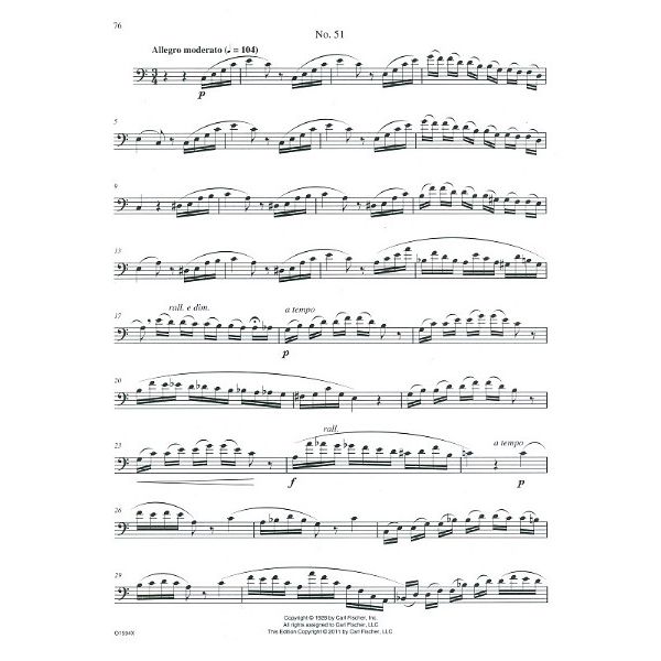Carl Fischer Melodious Etudes for Trombone