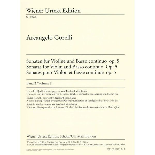 Wiener Urtext Edition Corelli Violinsonaten 2