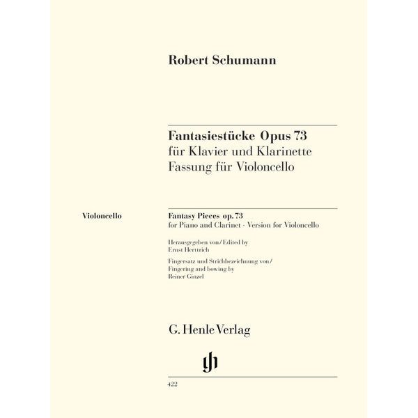 Henle Verlag Schumann Fantasiestücke Cello