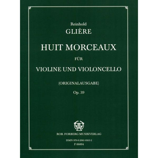 Robert Forberg Musikverlag Glière Huit Morceaux