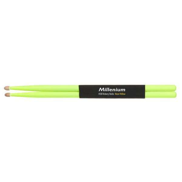 Millenium H5B Hickory Sticks Neon Yellow