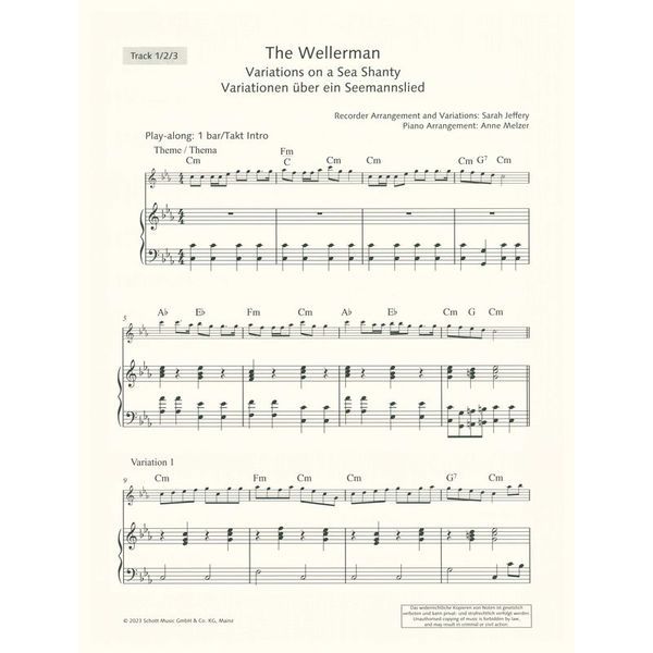 Schott The Wellerman Variationen Alto