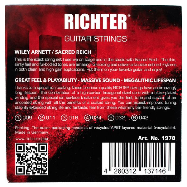 Richter 4-String Set, Heavy Gauge, 50-115 Strings