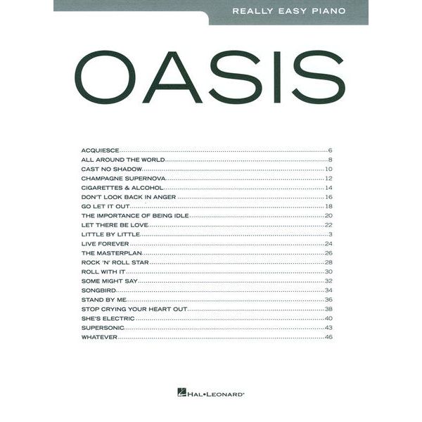 Wise Publications Really Easy Piano Oasis