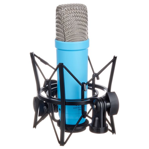 Microphone Studio Rode NT1 Signature Cobalt - Bleu Cobalt, Capsule 1", Très Faible Bruit, Idéal Chant Et Podcast - Avec Anti-pop