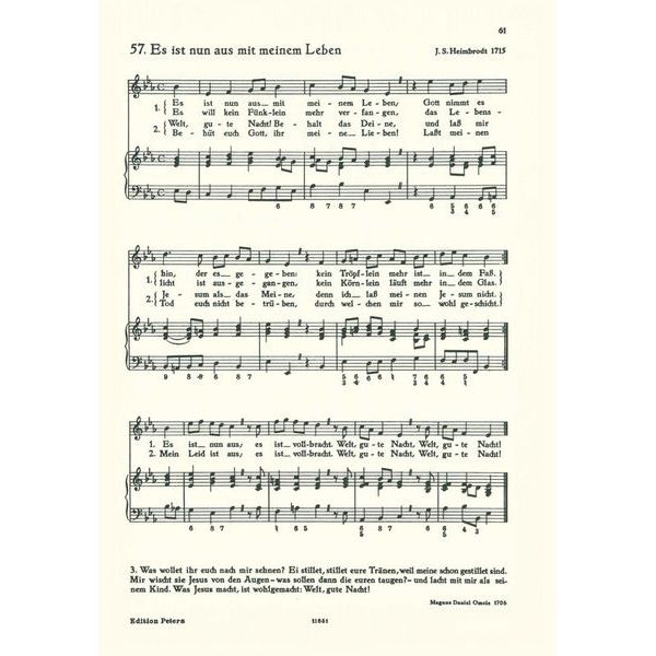 Edition Peters Bach Geistliche Lieder + Arien