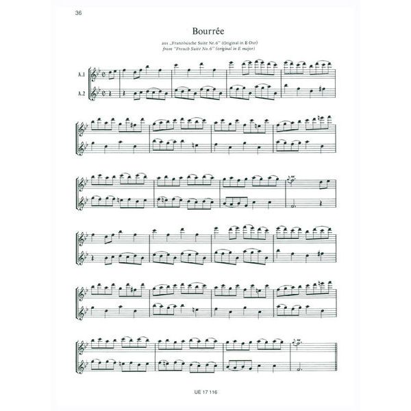 Universal Edition Bach Duette Altblockflöte