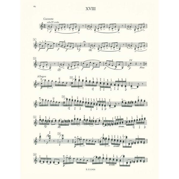 Edition Peters Paganini 24 Capricci Violin