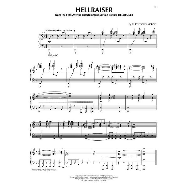 Hal Leonard Horror Music Piano