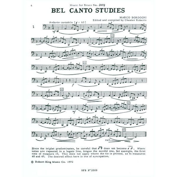 Alphonse Leduc 43 Bel Canto Studies Tuba