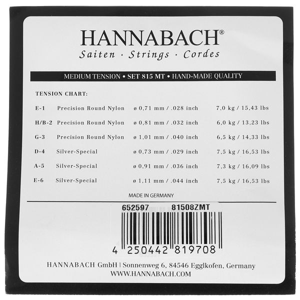 Hannabach 81508 Z MT 8 String ClassicSet