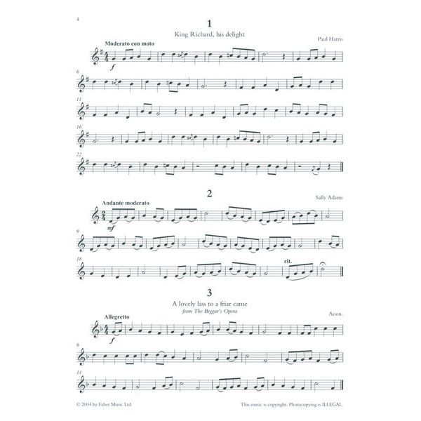Faber Music 50 Graded Studies For Recorder