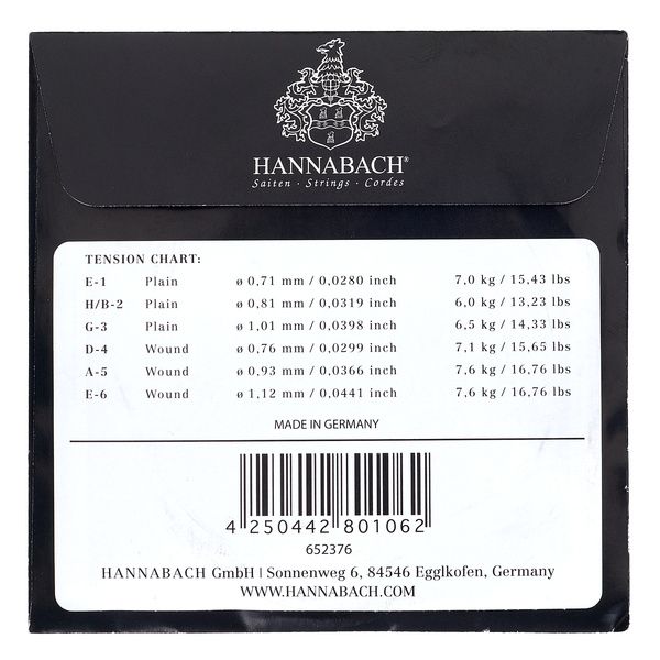 Hannabach 800MT single String E6w