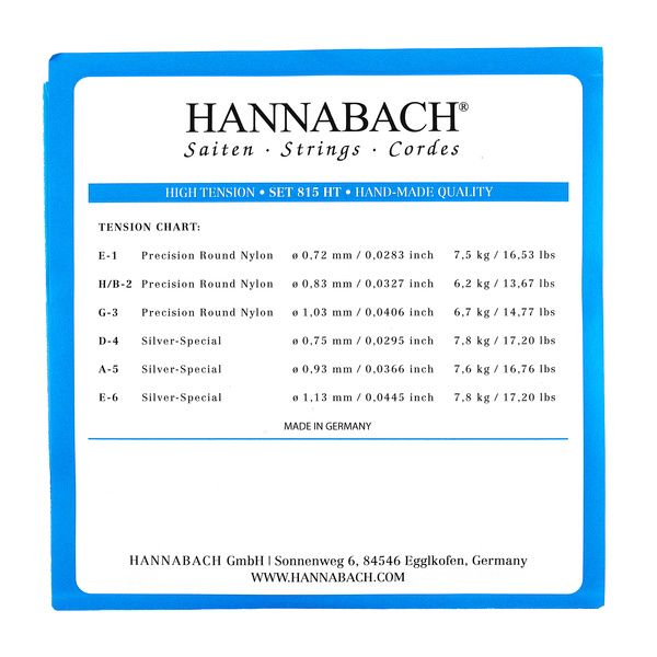 Hannabach 815HT Bass Strings