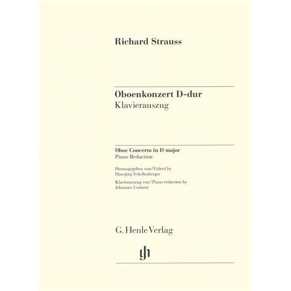 Henle Verlag Strauss Oboenkonzert D-Dur