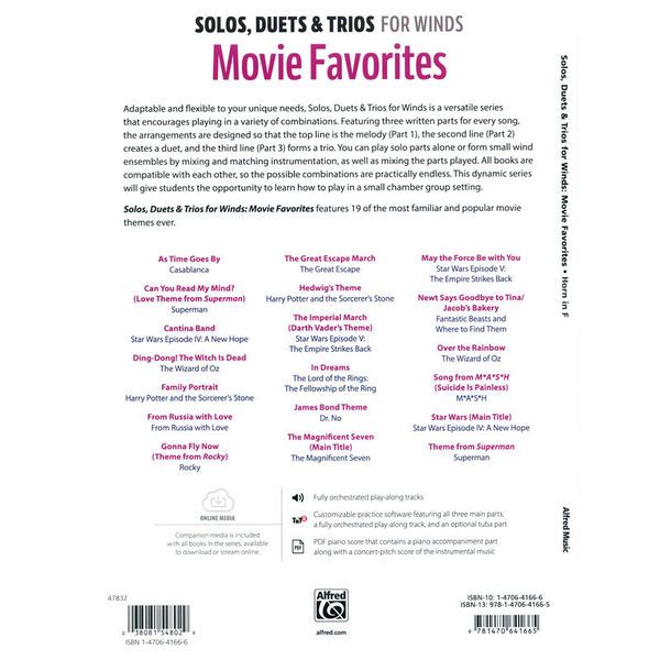 Alfred Music Publishing Movie Favorites Horn in F