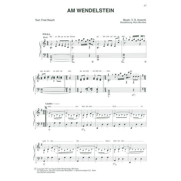 August Seith Musikverlag Avsenik Welterfolge orange