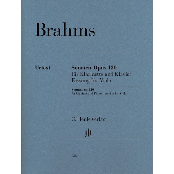 Henle Verlag Brahms 2 Sonaten Viola