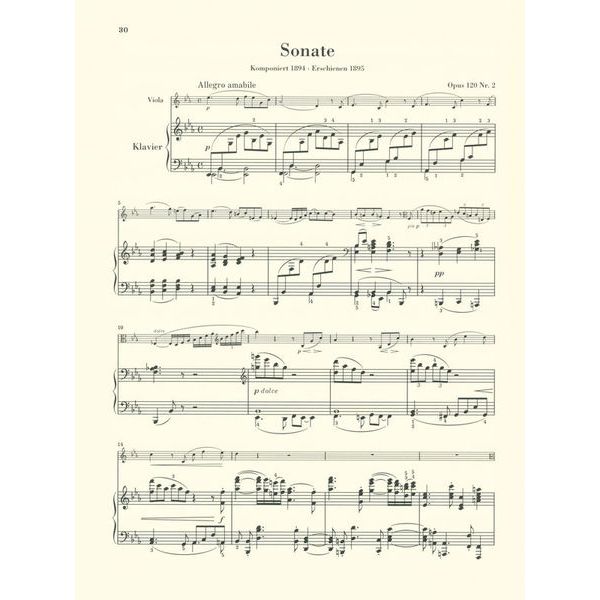 Henle Verlag Brahms 2 Sonaten Viola
