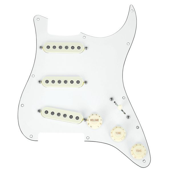 Mojotone 67 Q.Coil Hot Br. Pickguard WH