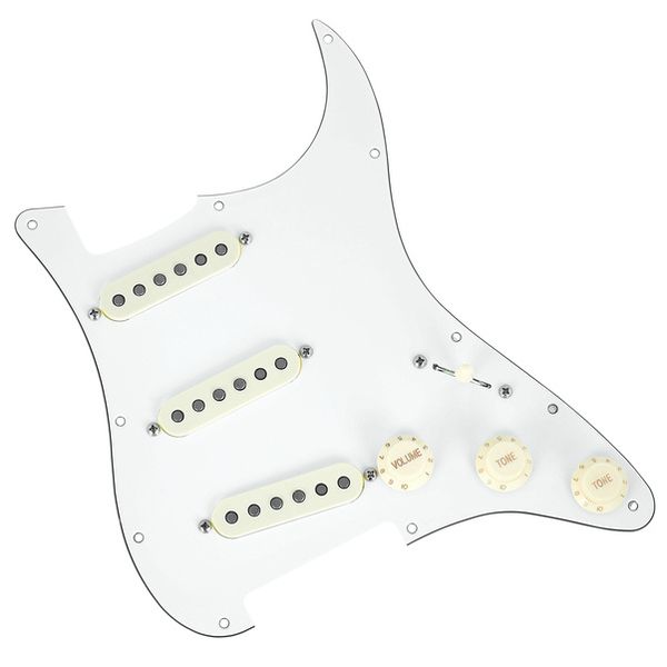 Mojotone 67 Q.Coil Hot Br. Pickguard WH