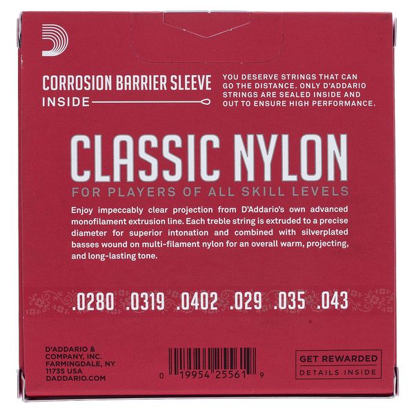 Daddario EJ27N-3D Nylon 3 Pack