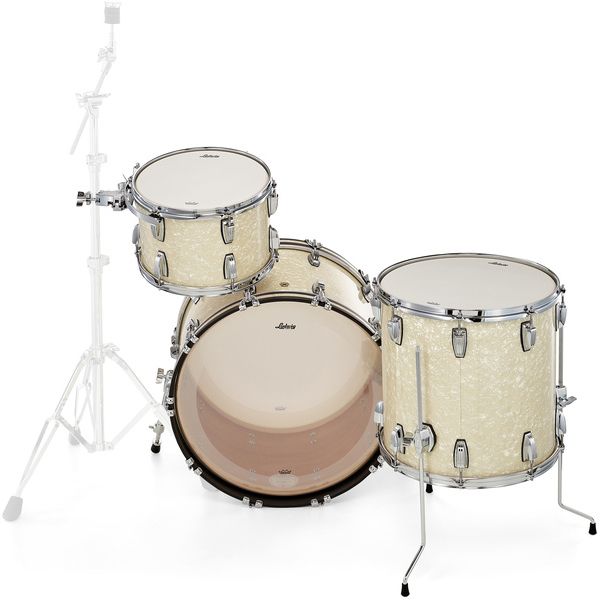 Ludwig Legacy Mahogany Fab V.White