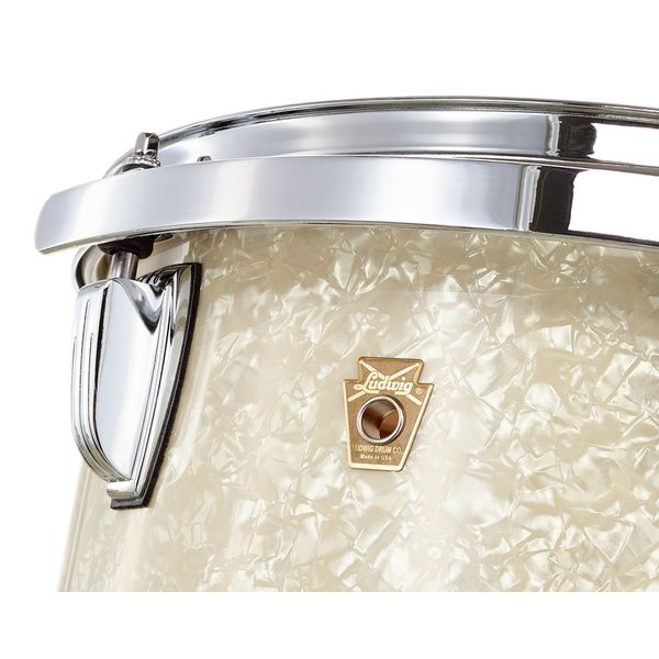 Ludwig Legacy Mahogany Fab V.White