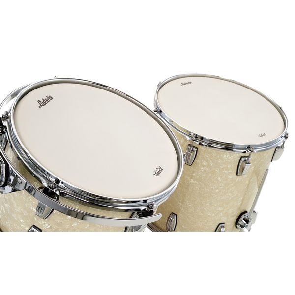 Ludwig Legacy Mahogany Fab V.White