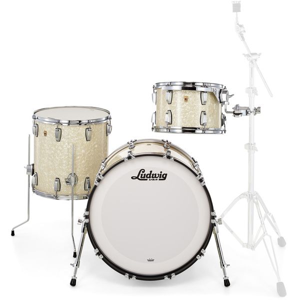 Ludwig Legacy Mahogany Fab V.White