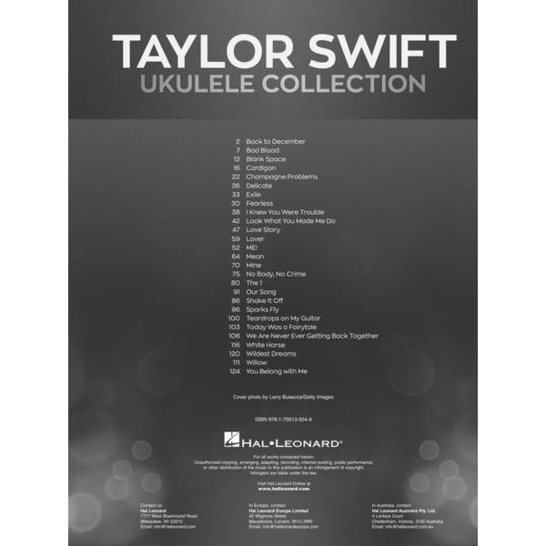 Hal Leonard Taylor Swift Ukulele