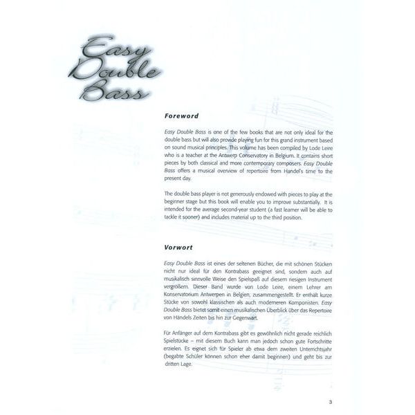 De Haske Easy Double Bass