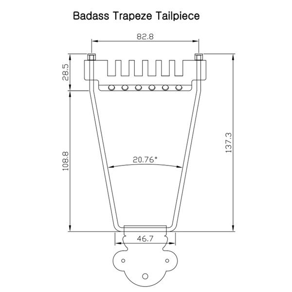 Allparts Badass FTT Trapeze Tailpiece N
