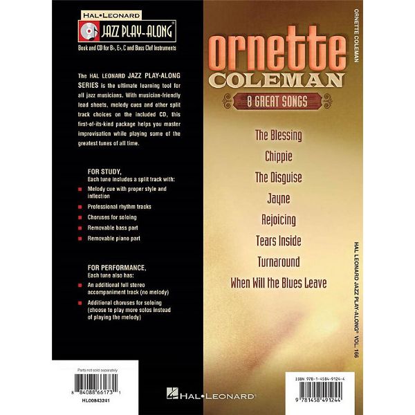 Hal Leonard Jazz Play-Along O. Coleman