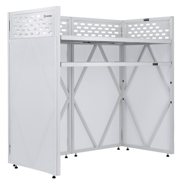 Roadworx DJ Table ALU White Shelf