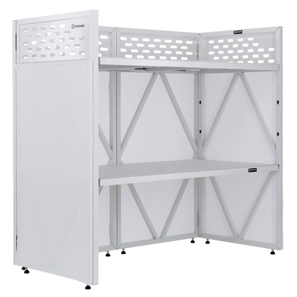 Roadworx DJ Table ALU White Shelf