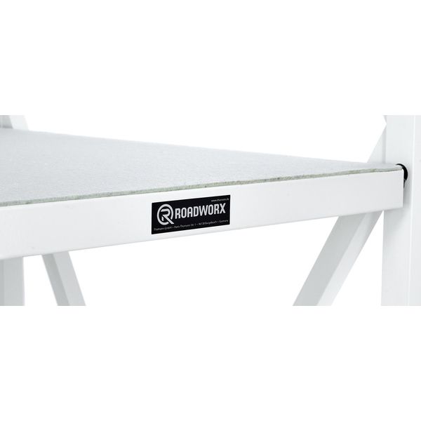 Roadworx DJ Table ALU White Shelf