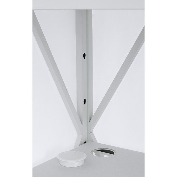 Roadworx DJ Table ALU White Shelf