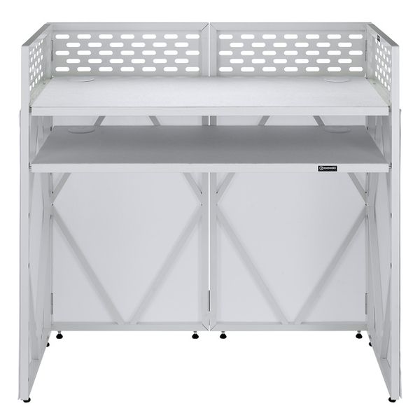 Roadworx DJ Table ALU White Shelf