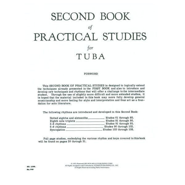 Belwin Second Book of Practical Tuba