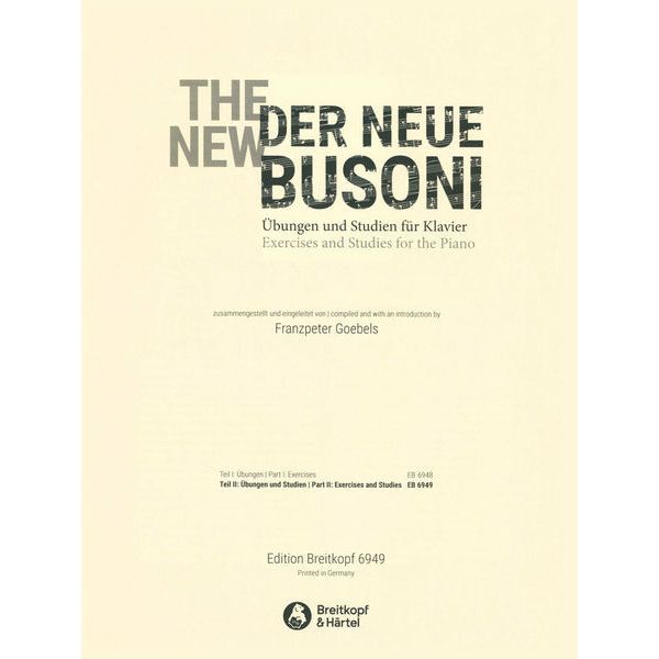 Breitkopf & Härtel Der Neue Busoni 2
