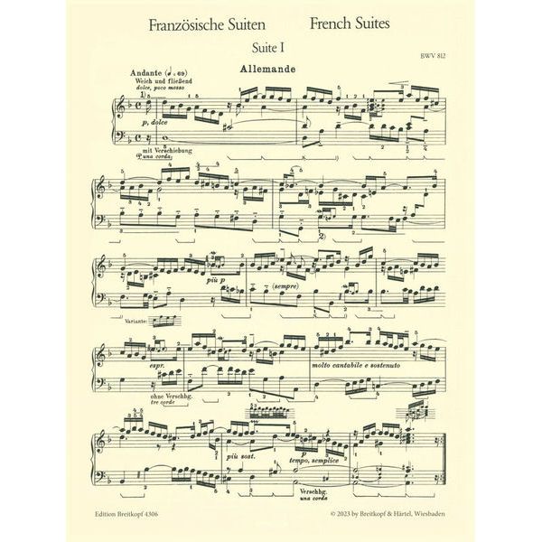Breitkopf & Härtel Bach/Busoni Französische Suite