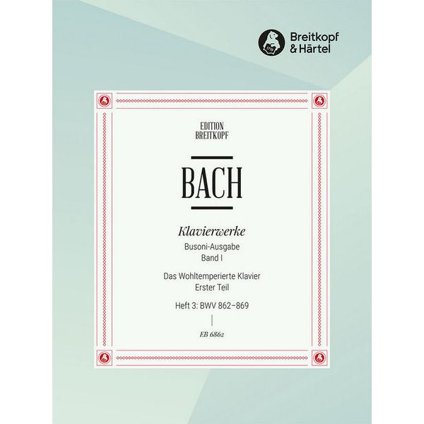 Breitkopf & Härtel Bach/Busoni Wohltemperiert 1/3